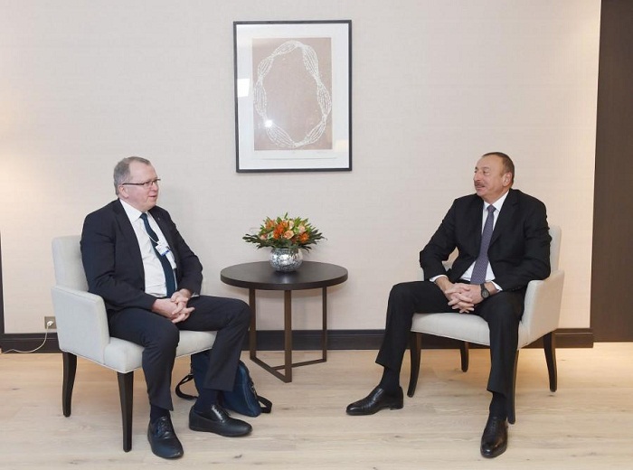 Ilham Aliyev meets Statoil CEO 